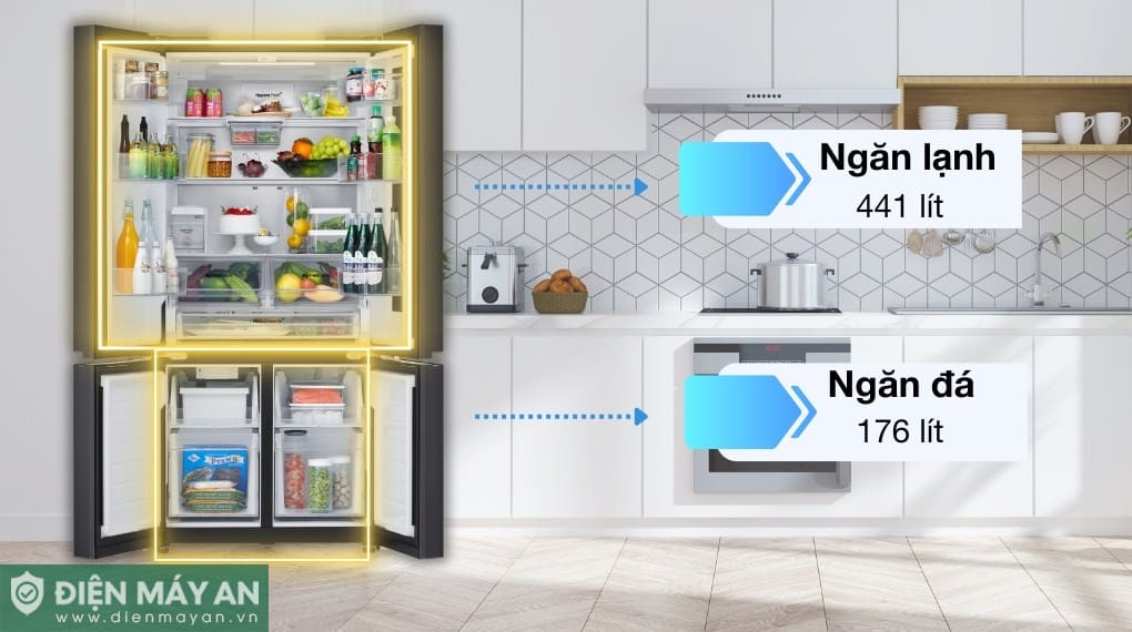 Tủ lạnh LG Inverter 617 lít Multi Door InstaView LFB61BLGAI