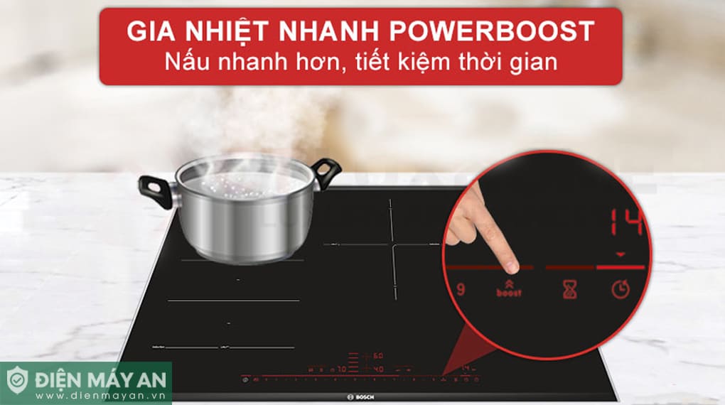 Bếp từ 4 vùng nấu âm Bosch Serie 8 PXE875DC1E