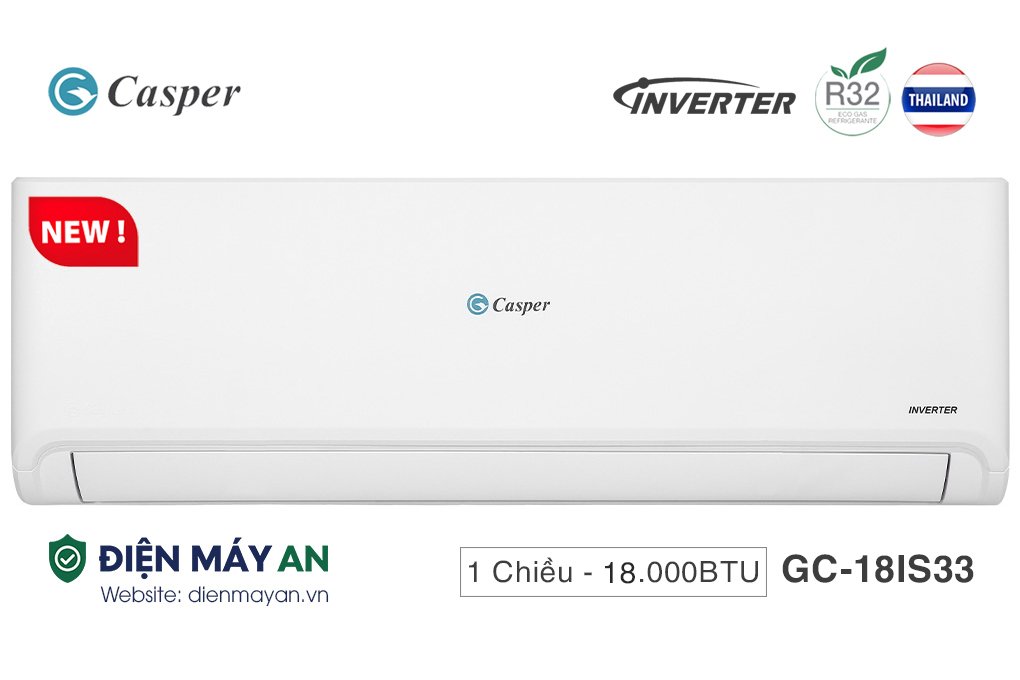 Điều hòa Casper Inverter 18000 BTU 1 chiều GC-18IS33