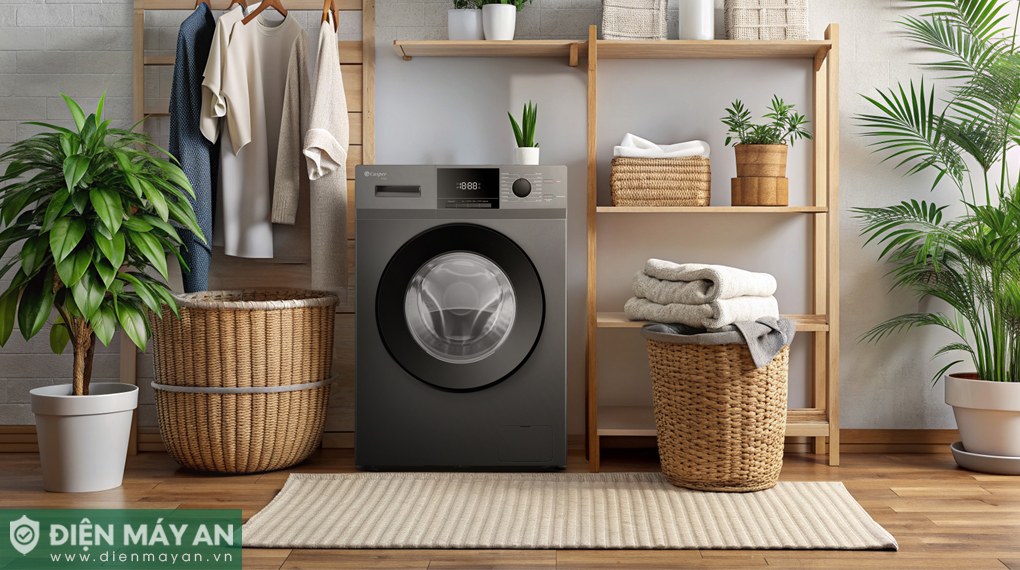 Máy Giặt Casper WF-95VG5 có kích thước nhỏ gọn và giao diện hiện đại, sang trọng