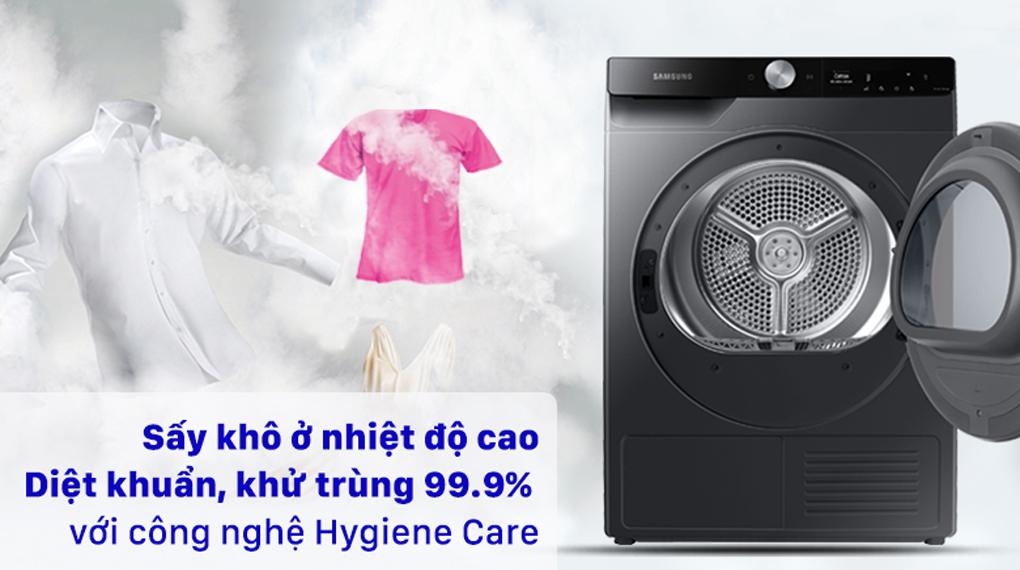 Máy Sấy Bơm Nhiệt Samsung Inverter 9 Kg DV90T7240BB/SV