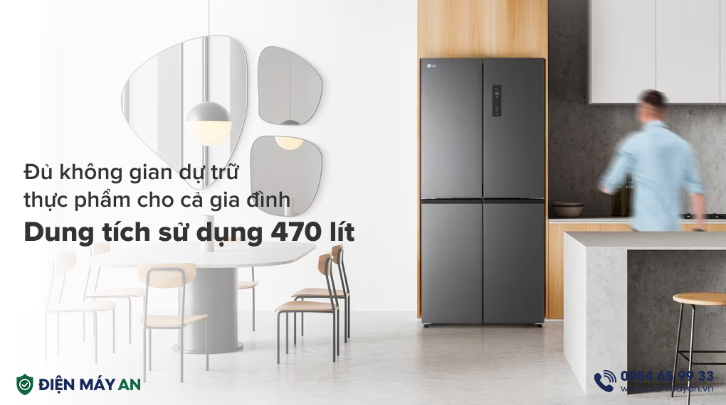 Tủ Lạnh LG Inverter 470 Lít Multi Door GR-B50BL Giá Tốt Nhất