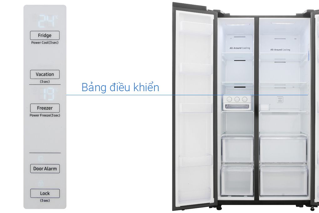 Tủ Lạnh Side By Side Samsung Inverter 655 Lít RS62R5001B4/SV