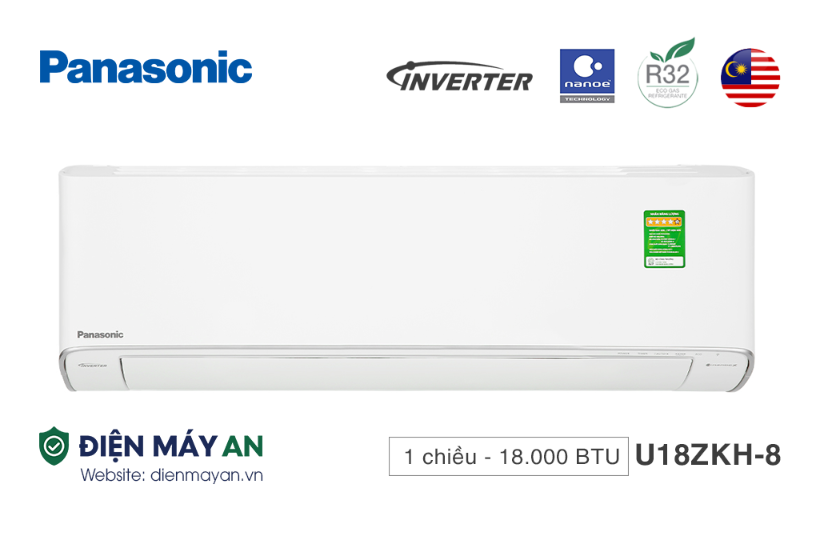 Điều Hòa Panasonic 1 Chiều Inverter 18000BTU CU/CS-U18ZKH-8