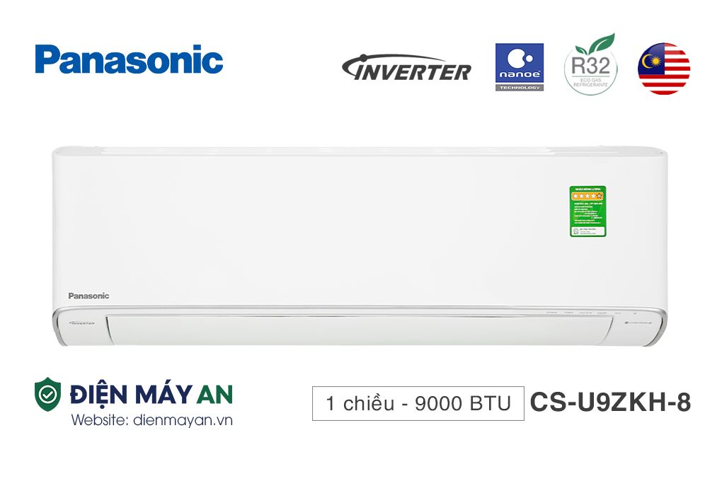 Điều Hòa Panasonic 1 Chiều Inverter 9000BTU CU/CS-U9ZKH-8