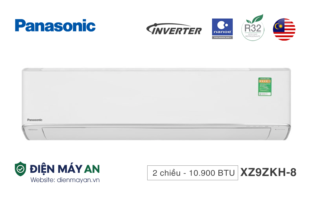 Điều Hòa Panasonic Inverter 9000BTU 2 Chiều CU/CS-XZ9ZKH-8