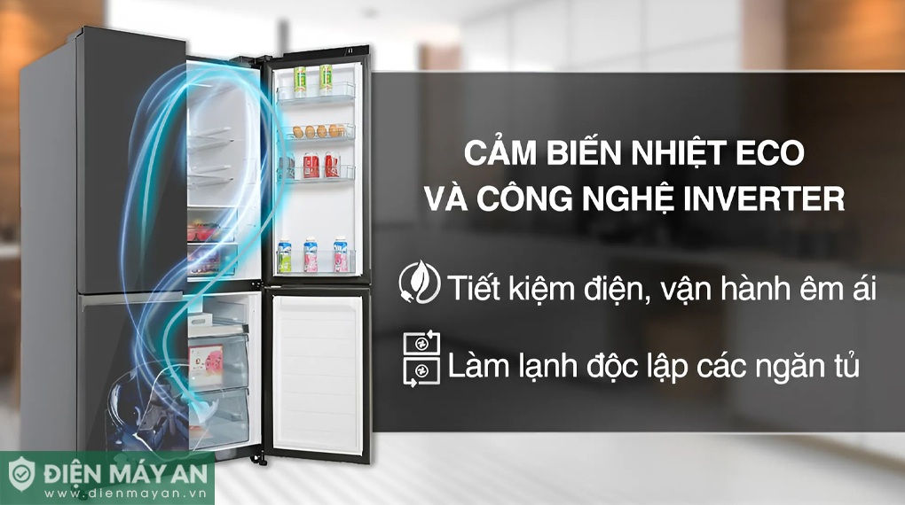 Tủ Lạnh Hitachi Inverter 569 Lít Multidoor R-WB640PGV1 GMG