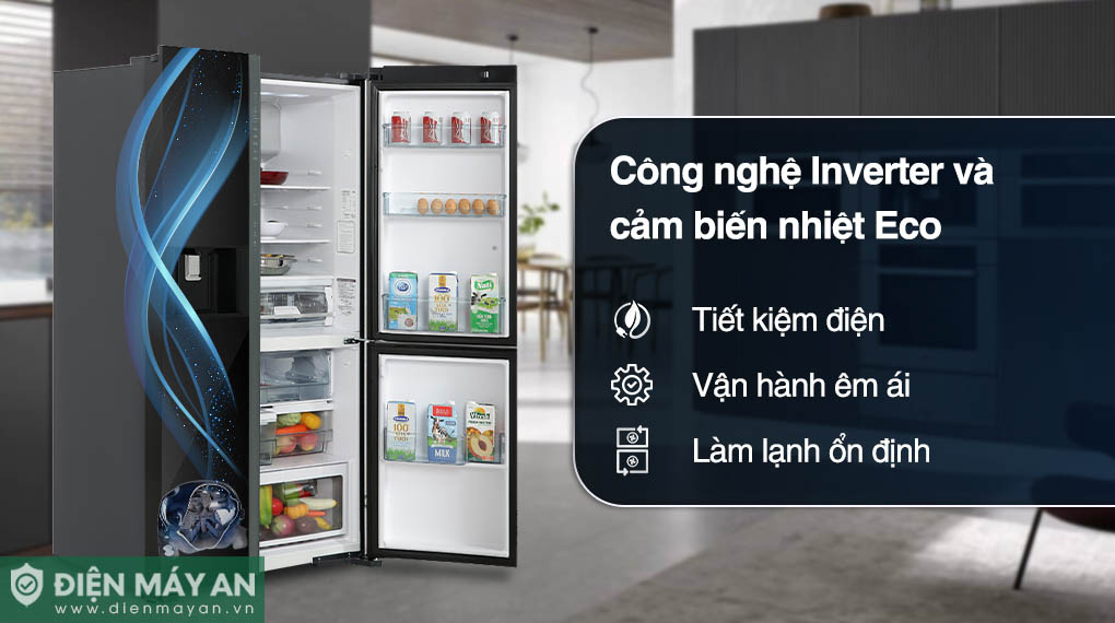 Tủ Lạnh Hitachi Inverter 569 Lít Side By Side R-MY800GVGV0 MIR